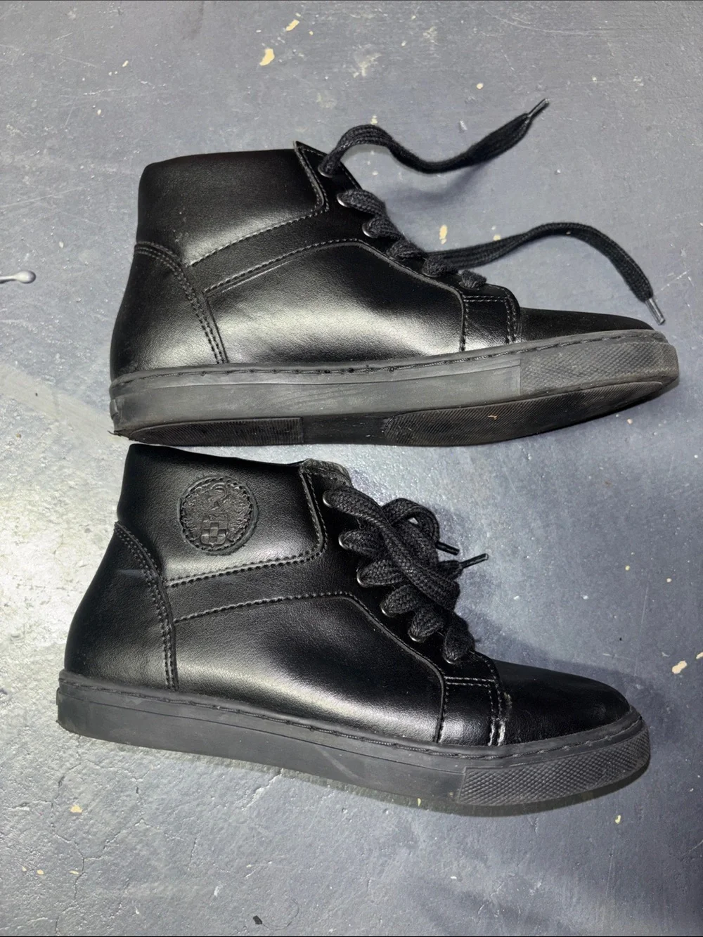 Boy’s Black High-Top Casual Sneakers